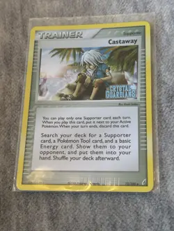 Pokemon Trainer Castaway 72/100 Reverse Holo EX Crystal Guardians Stamped LP - Image 1