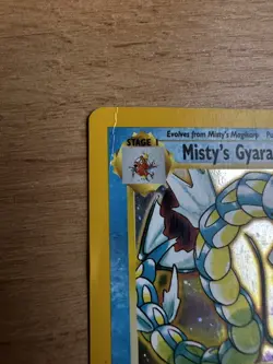 Pokemon Gym Challenge Misty's Gyarados Holo Rare Card 13/132 1st Edition SWIRL - Image 3