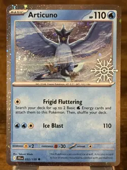 Articuno (Holiday Calendar) • 032/159 • Cosmos Holo • Pokemon • Stamped - Image 1