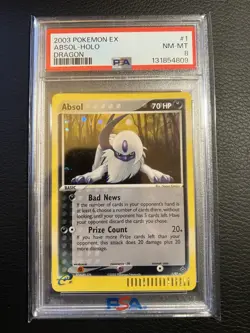 2003 Absol Holo Pokemon EX Dragon #1 POP 124 PSA 8 - Image 1