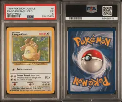 1999 Pokemon Jungle Kangaskhan Holo 5/64 No Symbol Error PSA 5 - Image 3