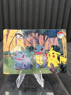 Pokemon Vintage Pocket Monsters Vending HOLO Prism Sticker Bandai 1999 Nintendo - Image 1