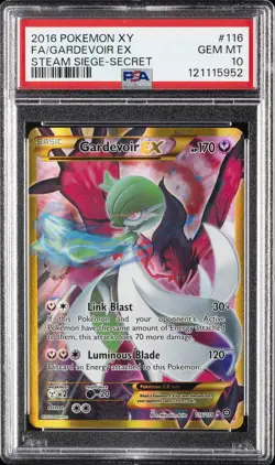 2016 POKEMON XY STEAM SIEGE SECRET #116 FULL ART/GARDEVOIR EX PSA 10 - Image 1