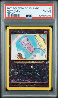 2001 Pokemon Southern Islands #1 Mew Holo Promo PSA 8 - Image 1