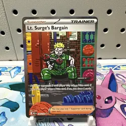 Pokemon Mega Evolution, LT Surge's Bargain #185 Special Illustration Rare (NM) - Image 1
