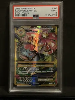 M Venusaur EX 100/108 - PSA 9 MINT - 2016 Pokemon XY Evolutions Full Art Holo - Image 1