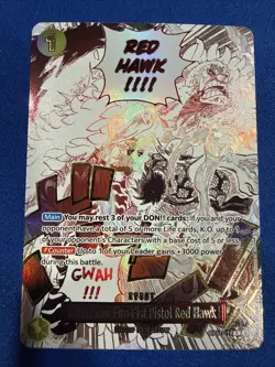 Bandai Monkey D. Luffy Gum-Gum Fire-Fist Pistol Red Hawk OP11-114 Manga Event - Image 1