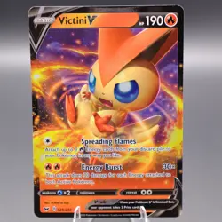 Victini V 025/202 Ultra Rare SWSH01: Sword & Shield Base Set Pokemon TCG NM - Image 1