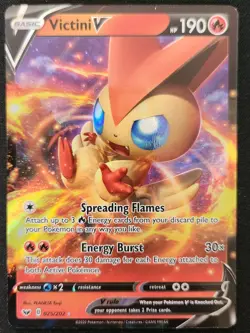Victini V 025/202 Sword & Shield Base Set Ultra Rare Holo Pokemon TCG 2020 NM - Image 1
