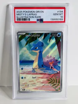 Misty's Lapras 194/182 PSA 10 card - Pokemon - Gem Mint - Destined Rivals - Image 1