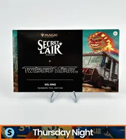 MAGIC THE GATHERING SECRET LAIR PROMO TWISTED METAL SOL RING RAINBOW FOIL SEALED - Image 1