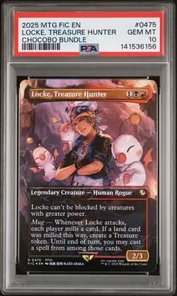2025 MTG FINAL FANTASY COMMANDER CHOCOBO BUNDLE LOCKE, TREASURE HUNTER PSA 10 - Image 1