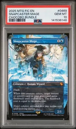 2025 MTG FINAL FANTASY COMMANDER CHOCOBO BUNDLE #0469 SNAPCASTER MAGE PSA 10 - Image 1