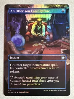 MTG / An Offer You Can't Refuse / FDN / #311 / FOIL (Borderless) / Uncommon / NM - Image 1