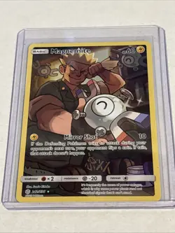 Pokemon TCG Magnemite Holo Secret Rare Card Cosmic Eclipse 242/236 - Image 1