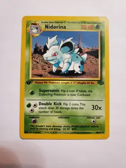 Nidorina 40/64 Uncommon 1st Edition Damaged Jungle Vintage Pokemon - Image 1