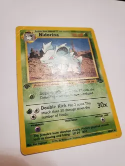 Nidorina 40/64 Uncommon 1st Edition Damaged Jungle Vintage Pokemon - Image 2