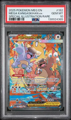 2025 POKEMON MEG SPECIAL ILLUSTRATION RARE #182 MEGA KANGASKHAN EX PSA 10 - Image 1