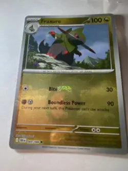 Fraxure - 069/086 - Masterball Holo - Black Bolt - Pokemon Card - Image 2