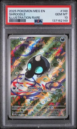 2025 POKEMON MEG EN-MEGA EVOLUTION ILLUSTRATION RARE #149 SHROODLE PSA 10 - Image 1