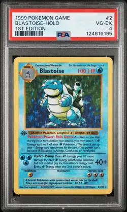 1999 POKEMON BASE SET 1ST EDITION #2 BLASTOISE-HOLO PSA 4 - Image 1