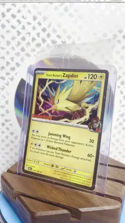 Team Rocket’s Zapdos Gamestop Promo Stamp Sealed Pokemon Card - Image 2