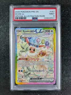 2025 Pokemon EEVEE EX 167/131 Prismatic Evolutions SIR Holo English PSA 9 - Image 1
