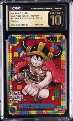 2025 ONE PIECE JPN PC: ONE PIECE DAY '25 PROMO MONKEY D. LUFFY CGC 10 PRISTINE - Image 1