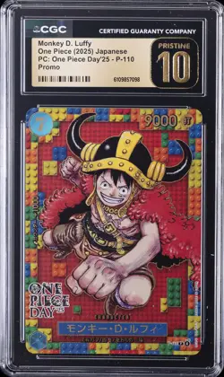 2025 ONE PIECE JPN PC: ONE PIECE DAY'25 PROMO MONKEY D. LUFFY CGC 10 PRISTINE - Image 1