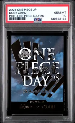 2025 ONE PIECE JAPANESE PREMIUM COLLECTION ONE PIECE DAY'25 DON!! CARD PSA 10 - Image 1