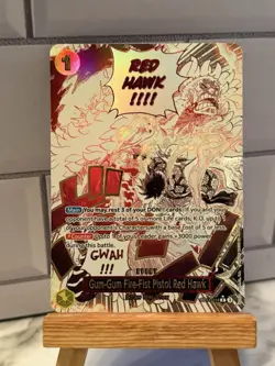 Gum-Gum Fire-Fist Pistol Red Hawk Manga Alt Art OP11-114 A Fist of Divine Speed - Image 1