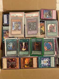 Yu-Gi-Oh Huge Vintage Card Lot with PSA Buster Blader and Blue Eyes Ultimate - Image 1