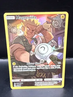 Pokemon Magnemite Cosmic Eclipse Full Art SM Holo Card 242/236 Secret Rare - Image 2