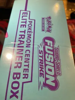 Pokemon Center Exclusive Fusion Strike Elite Trainer Box ETB SEALED with rip 👀 - Image 3