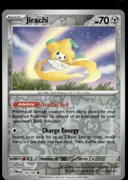 Pokemon Jirachi 126/182 Paradox Rift Reverse Holo Common 4 Card Lot - Image 1