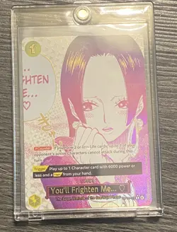 Bandai One Piece CCG You'll Frighten Me... Boa Hancock Event Card OP14-118 Holo - Image 1