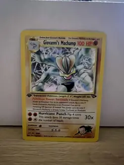 Giovanni's Machamp - 6/132 - Pokemon Gym Challenge 1st Edition Holo Rare Card🔥 - Image 1