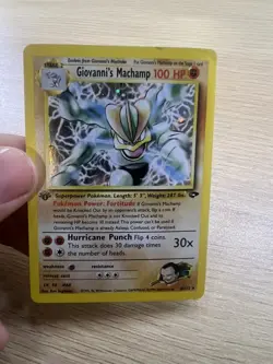 Giovanni's Machamp - 6/132 - Pokemon Gym Challenge 1st Edition Holo Rare Card🔥 - Image 5