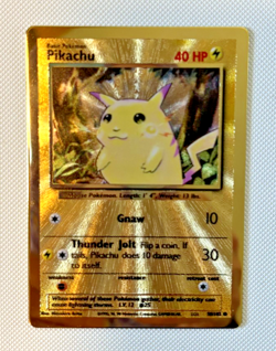 Pokemon Celebrations Metal Pikachu Pokemon card 58/102; lightly played condition - Image 1