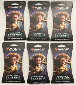 NEW 6x Commander Legends Draft Booster 20 Cards Per Pack MTG Magic the Gathering - Image 1