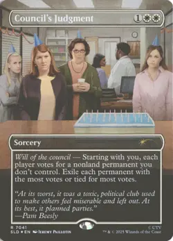 MTG Council's Judgment (7041) *Foil* Secret Lair: Dwight The Office Bonus MT/NM - Image 1