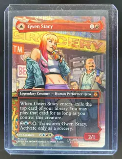 2025 Magic MTG Marvel Spider-Man Gwen Stacy Borderless #0202 - Image 1