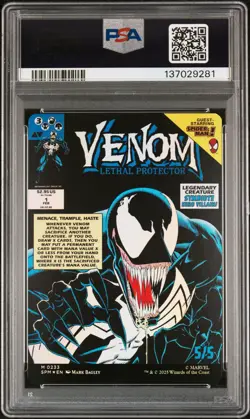 2025 MTG MARVEL'S SPIDER-MAN BORDERLESS EDDIE BROCK/VENOM LETHAL PROTECTOR PSA 9 - Image 2