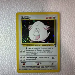 Pokemon TCG Chansey Base Set 2#3/130 Unlimited Holo Rare - Image 1