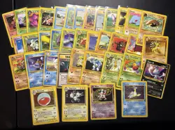 Lot Of 37 VTG Pokemon Cards Fossil Jungle Base Set Rocket Japanese Holo MP-LP - Image 1