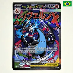 Pokemon TCG Mega Charizard X ex 023 MA Promo Mega Evolution Portuguese Card - Image 1