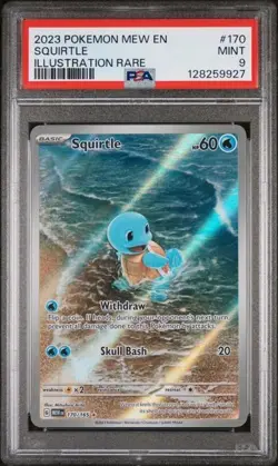 2023 POKEMON MEW EN-151 ILLUSTRATION RARE #170 SQUIRTLE PSA 9 - Image 1