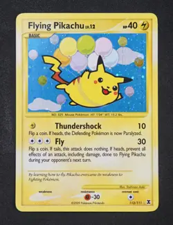 Pokemon D&P Rising Rivals #113/111 Flying Pikachu Holo Secret Rare Gorgeous - Image 1