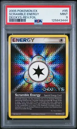 2005 POKEMON EX DEOXYS #95 SCRAMBLE ENERGY-REVERSE FOIL PSA 9 - Image 1