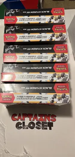Pokemon TCG Black Kyurem EX Box & Melmetal EX Box Combo Lot Of 5 Factory Sealed - Image 1